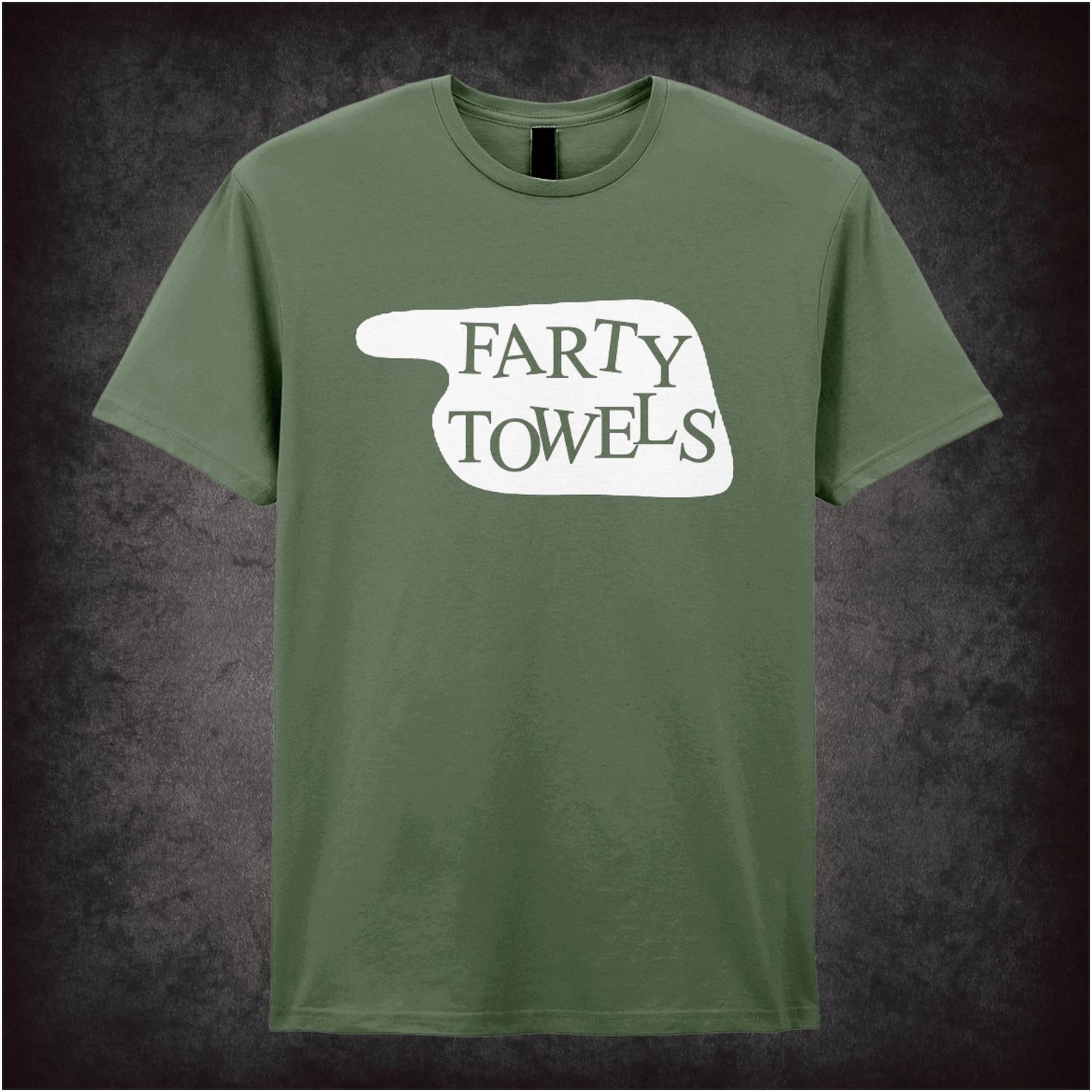 Farty Towels Hotel Sign – Cult Comedy Graphic T-Shirt