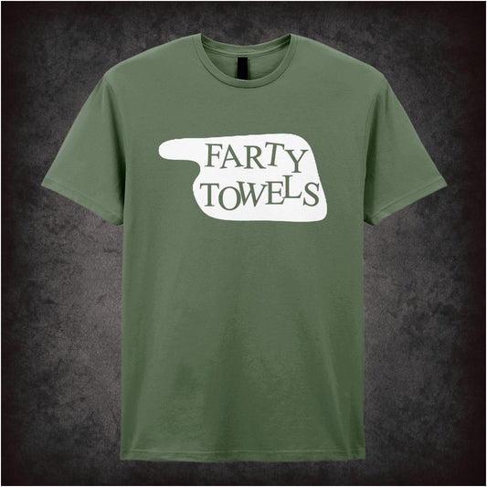 Farty Towels Hotel Sign – Cult Comedy Graphic T-Shirt