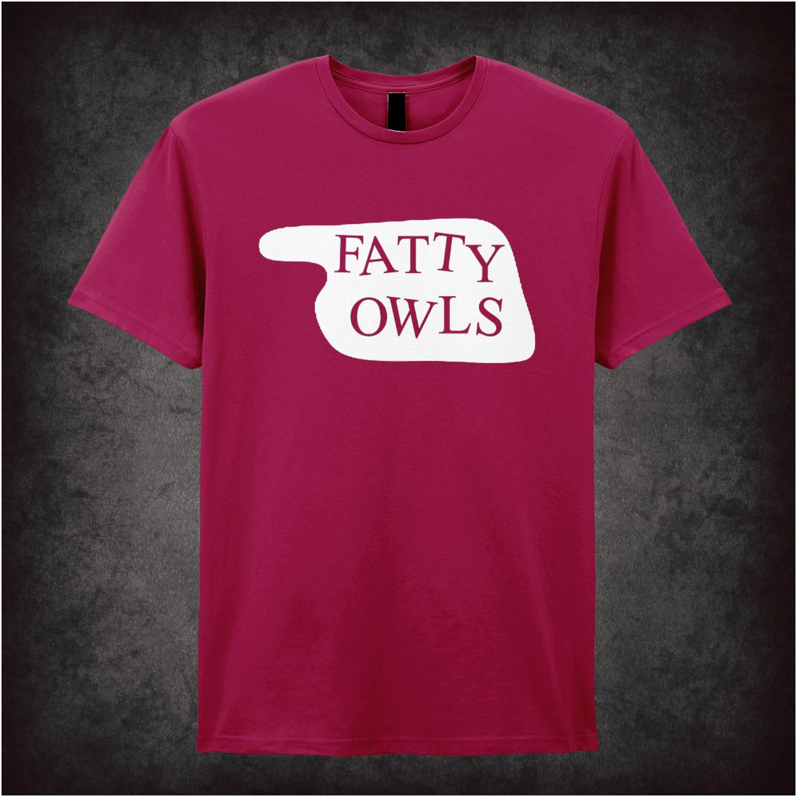 “‘Fatty Owls’ hotel sign T-shirt from Fawlty Towers”