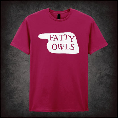“‘Fatty Owls’ hotel sign T-shirt from Fawlty Towers”