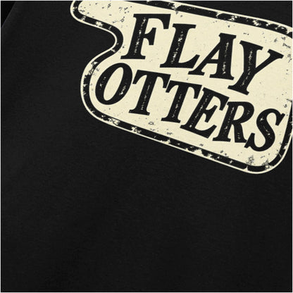 “‘Flay Otters’ hotel sign close up T-shirt in black from Fawlty Towers”