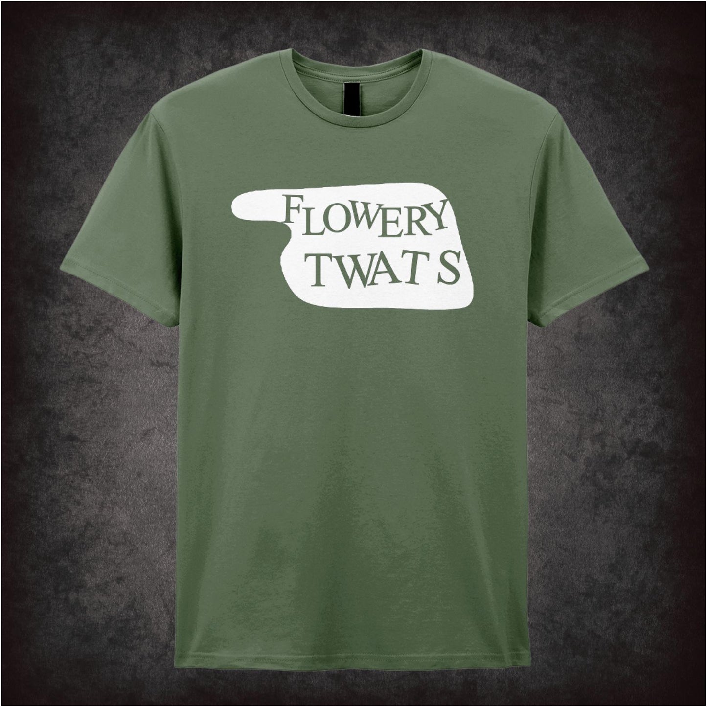 Flowery Twats Hotel Sign – Cult Comedy Graphic T-Shirt