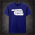 Flowery Twats Hotel Sign – Cult Comedy Graphic T-Shirt