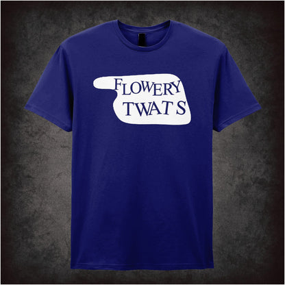 “‘Flowery Twats’ hotel sign T-shirt from Fawlty Towers”