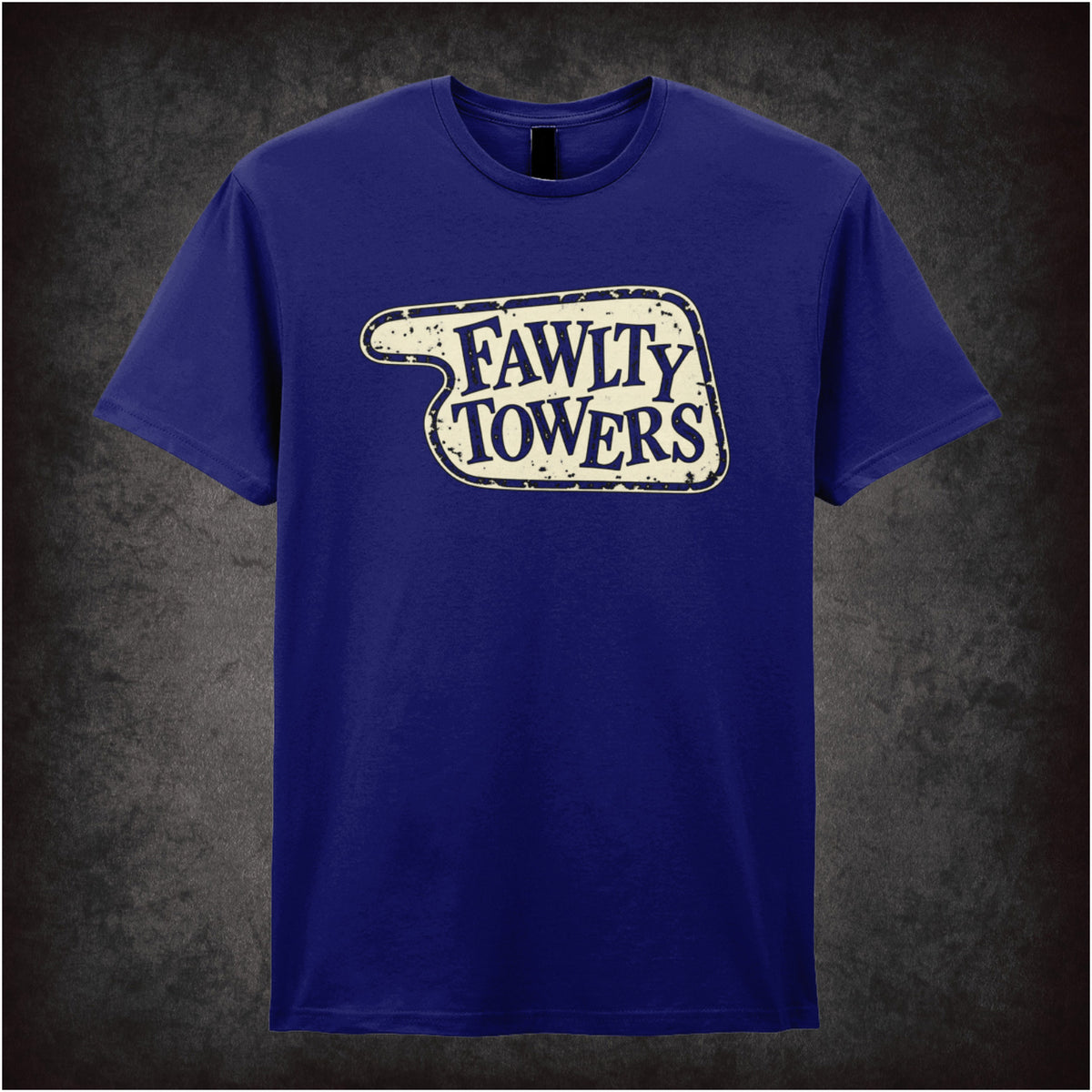 “‘Fawlty Towers’ hotel sign T-shirt in navy from Fawlty Towers”
