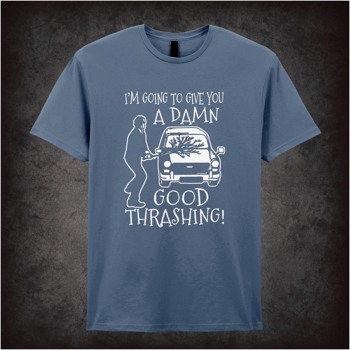 I’m Going To Give You A Damn Good Thrashing – Cult British Sitcom Graphic T-Shirt