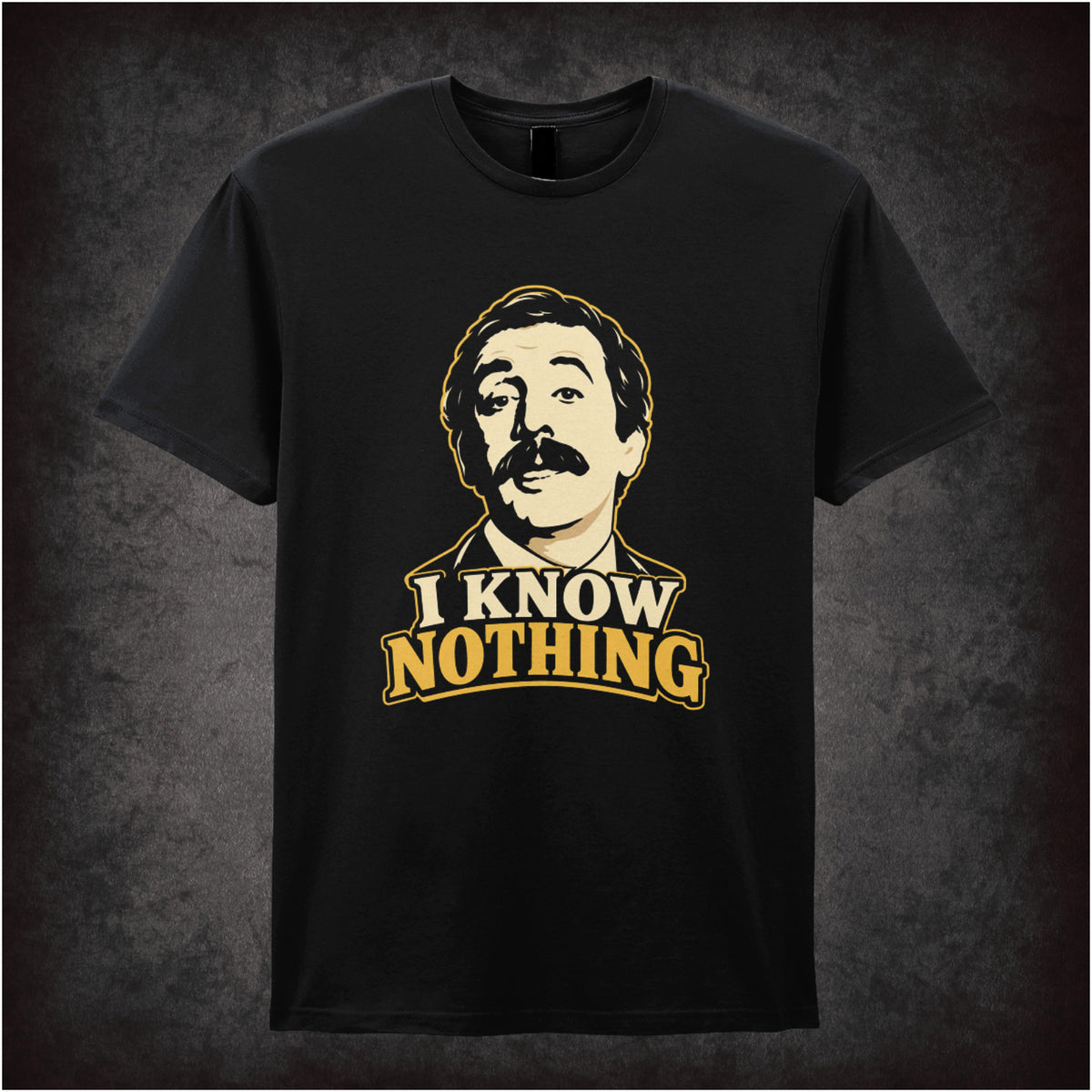 “Manuel ‘I know nothing!’ T-shirt in black from Fawlty Towers”