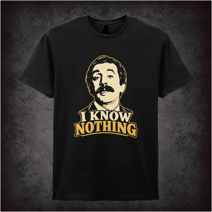 “Manuel ‘I know nothing!’ T-shirt in black from Fawlty Towers”