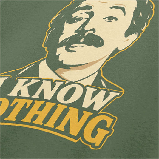 “Manuel ‘I know nothing!’ close up T-shirt in military green from Fawlty Towers”