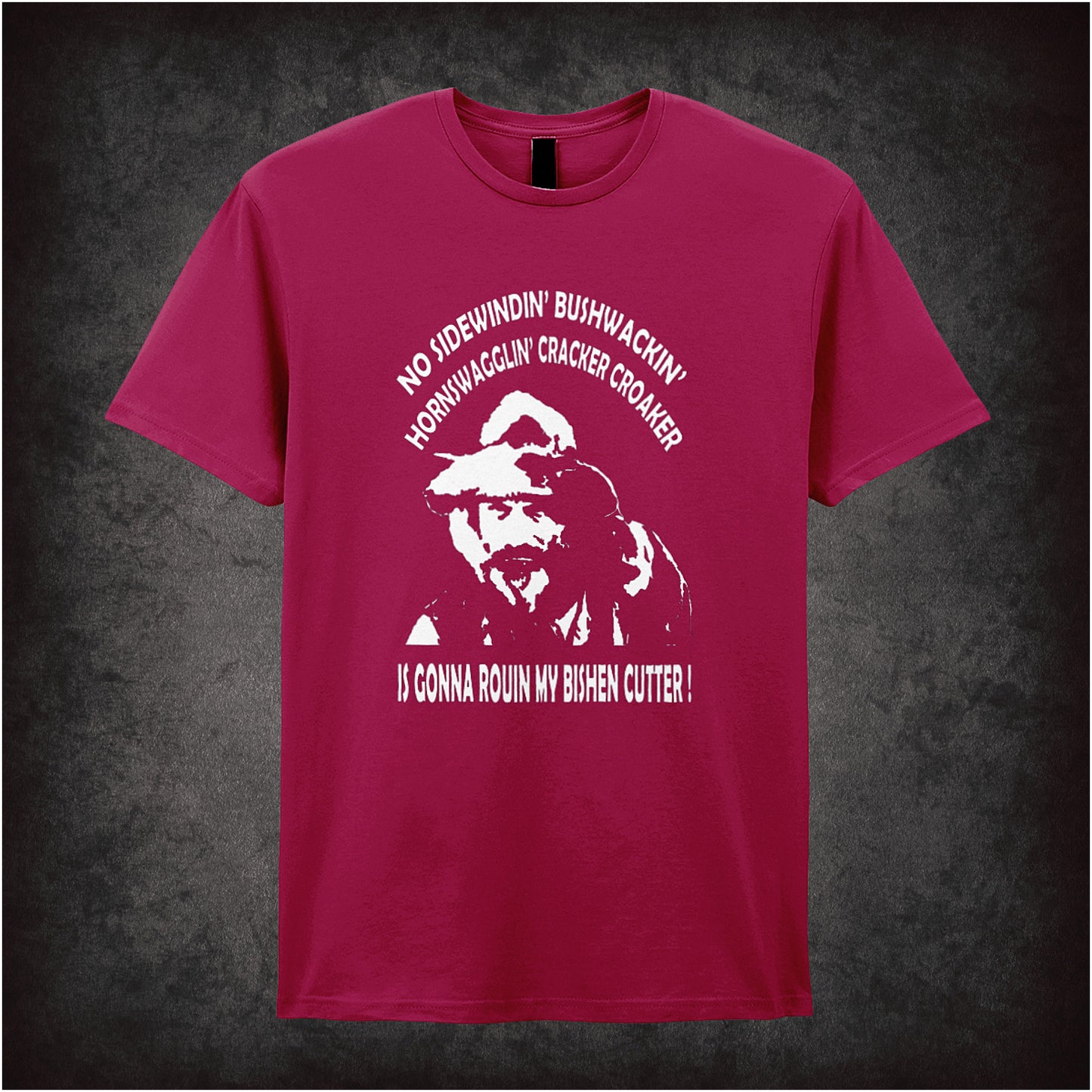 Gabby Johnson Blazing Saddles inspired soft style cardinal red unisex T-shirt featuring classic movie quote design, perfect for fans of vintage comedy films.