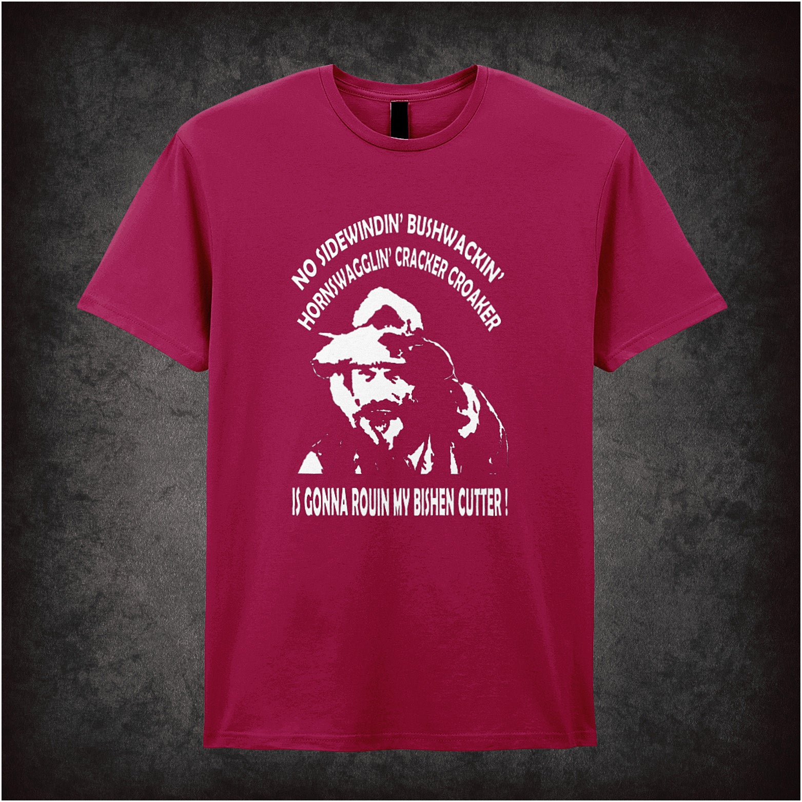 Gabby Johnson Blazing Saddles inspired soft style cardinal red unisex T-shirt featuring classic movie quote design, perfect for fans of vintage comedy films.