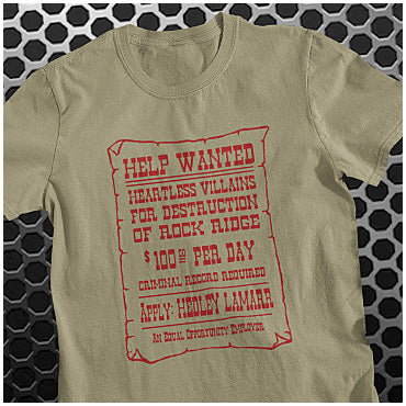 Help Wanted Poster - Blazing Saddles Inspired Unisex T Shirt