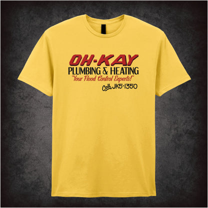 Oh-Kay Plumbing and Heating logo T-shirt from Home Alone