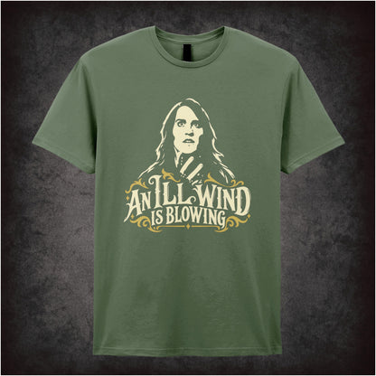 “Richmond ‘An ill wind is blowing’ T-shirt in military green from The IT Crowd”