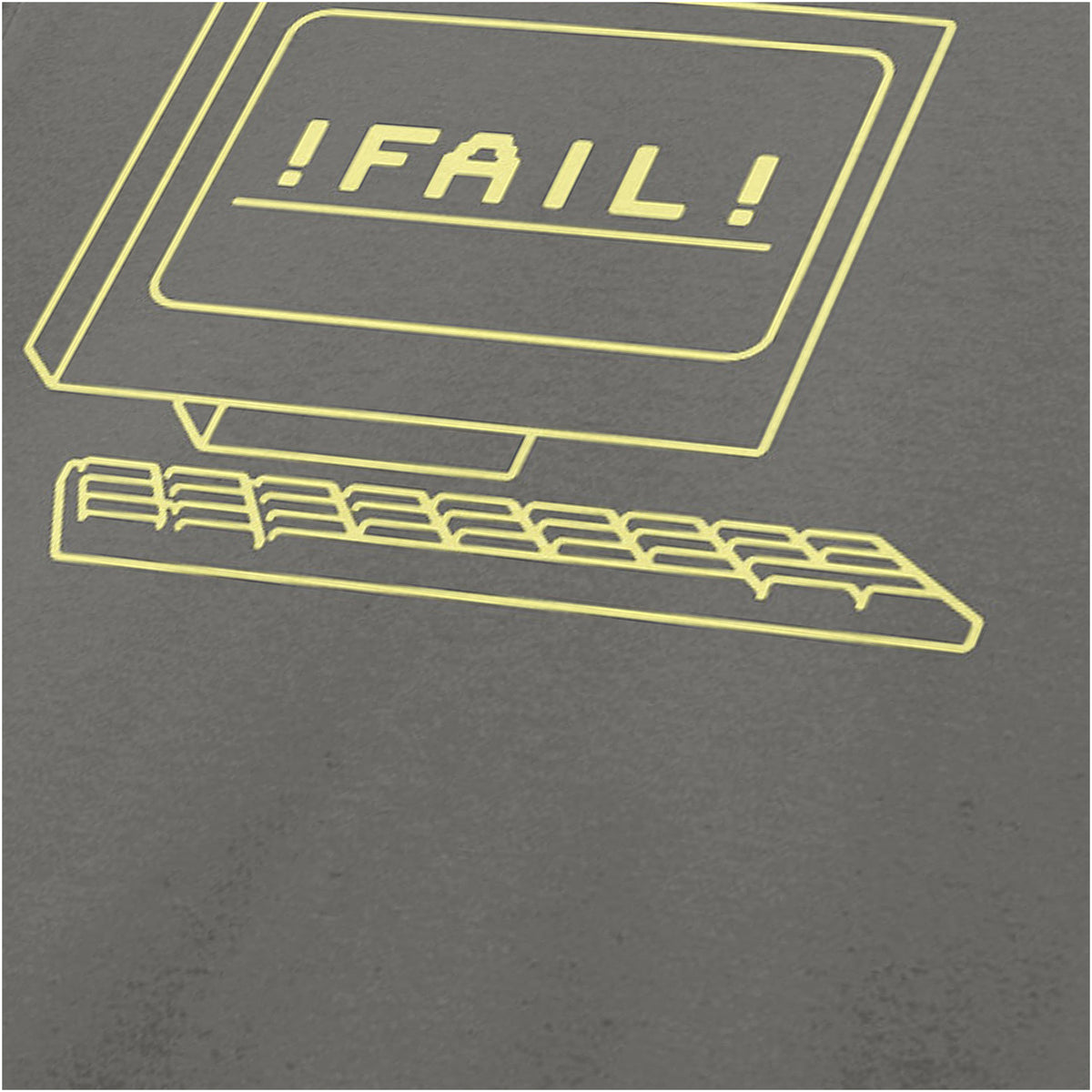  "‘FAIL! close up T-shirt in charcoal from The IT Crowd”