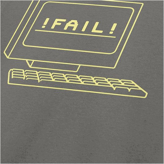  "‘FAIL! close up T-shirt in charcoal from The IT Crowd”