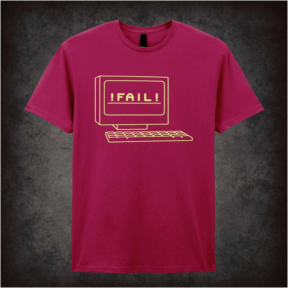  "‘FAIL! T-shirt in cardinal red from The IT Crowd”