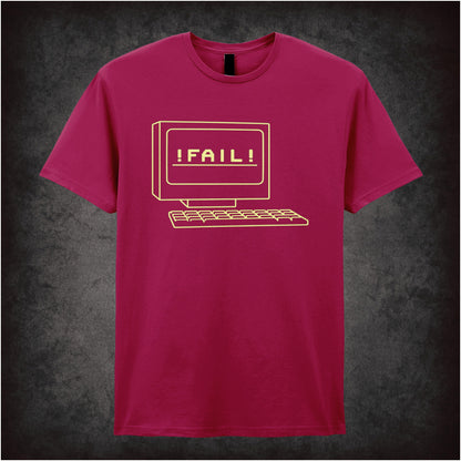  "‘FAIL! T-shirt in cardinal red from The IT Crowd”