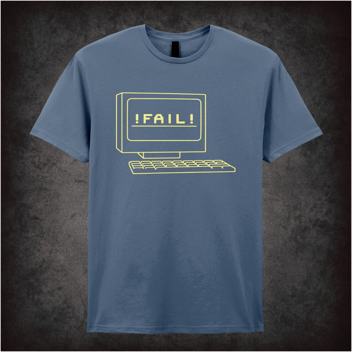 "‘FAIL! T-shirt in indigo from The IT Crowd”