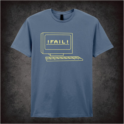  "‘FAIL! T-shirt in indigo from The IT Crowd”