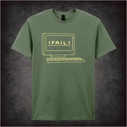  "‘FAIL! T-shirt in military green from The IT Crowd”