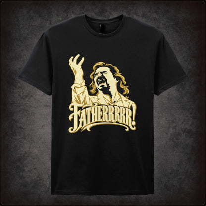 “Douglas Reynholm ‘Fatherrrrr!’ T-shirt in black from The IT Crowd”