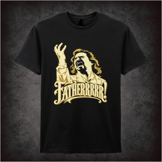 “Douglas Reynholm ‘Fatherrrrr!’ T-shirt in black from The IT Crowd”