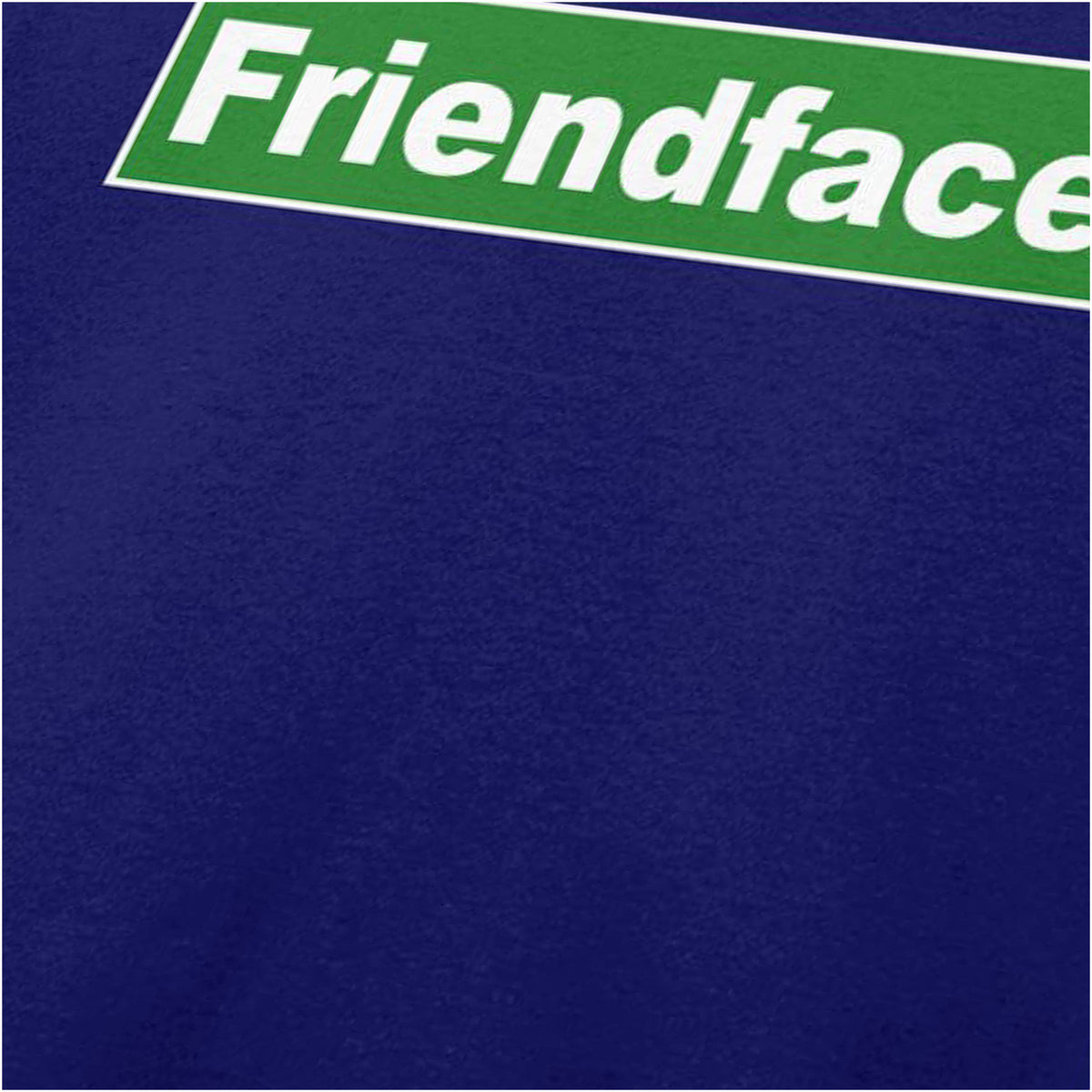 “‘Friendface’ close up T-shirt in navy from The IT Crowd”