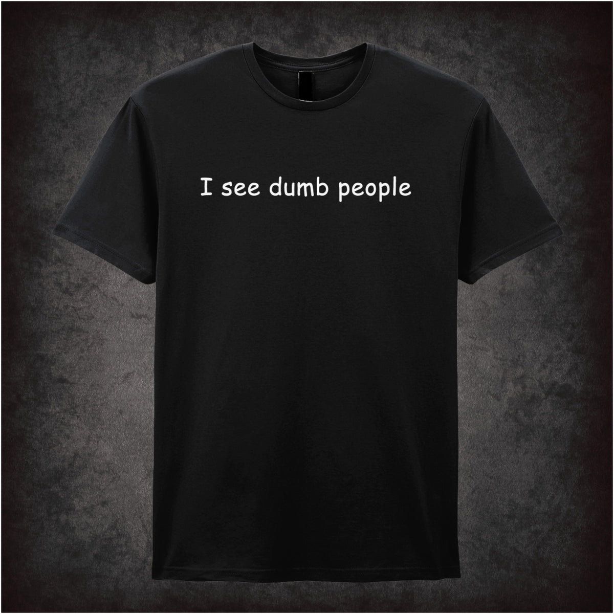 “‘I see dumb people’ T-shirt in black from The IT Crowd”