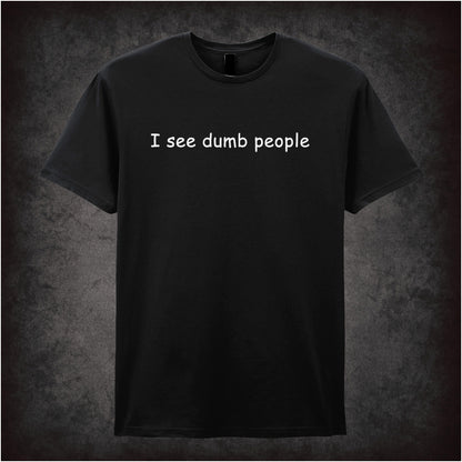 “‘I see dumb people’ T-shirt in black from The IT Crowd”