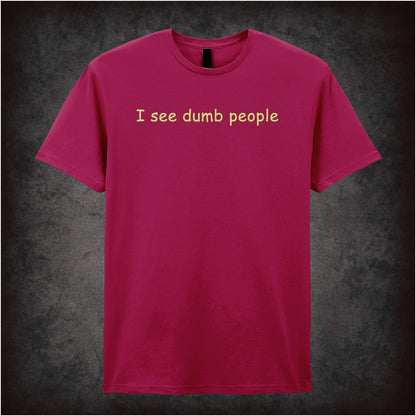 I See Dumb People – Cult British Comedy Graphic T-Shirt