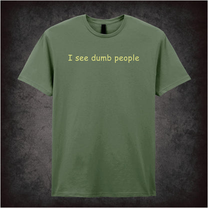 I See Dumb People – Cult British Comedy Graphic T-Shirt