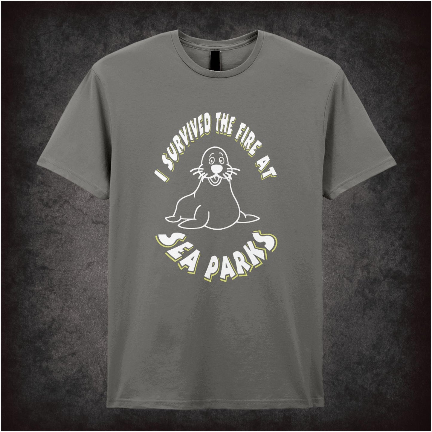 I Survived The Fire At Sea Parks – Cult British Comedy Graphic T-Shirt