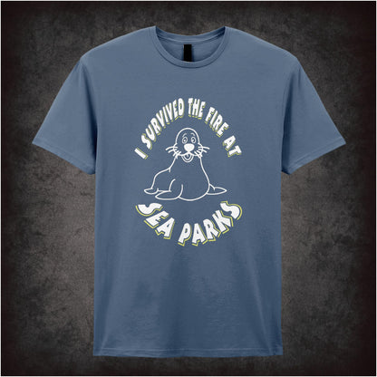 I Survived The Fire At Sea Parks the IT Crowd inspired unisex T-shirt with graphic design