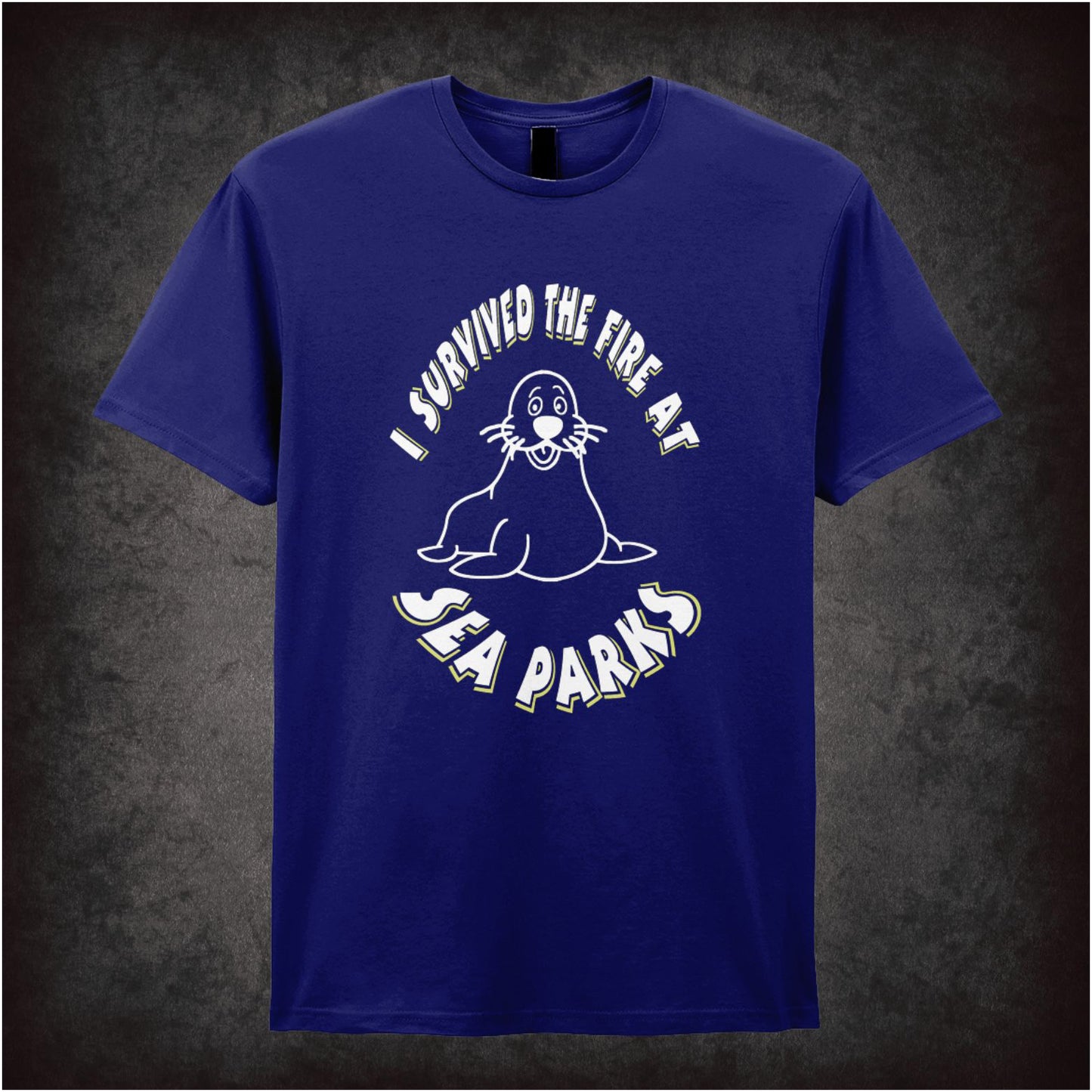 I Survived The Fire At Sea Parks – Cult British Comedy Graphic T-Shirt