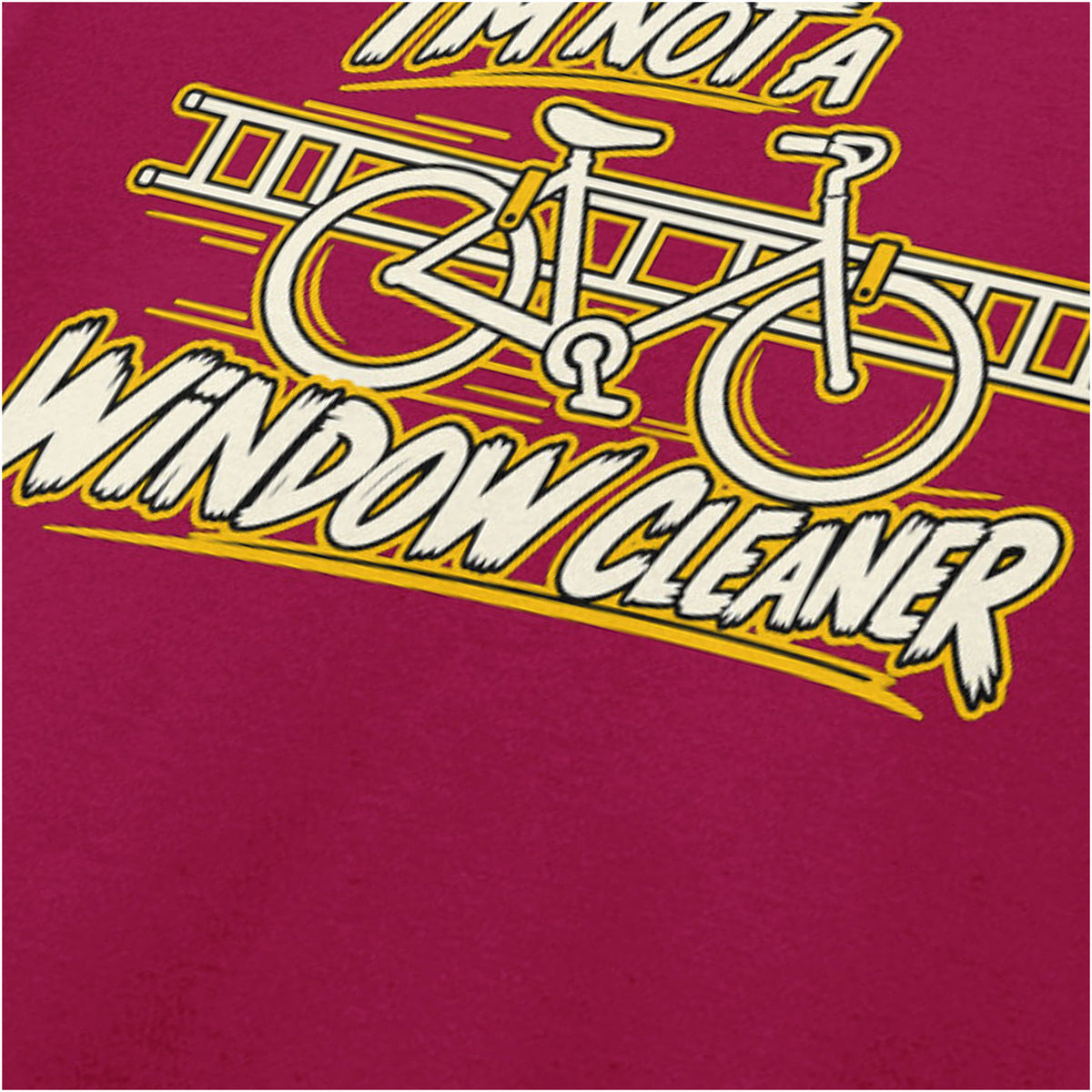 “Roy Trenneman ‘I’m not a window cleaner’ close up T-shirt in cardinal red from The IT Crowd”
