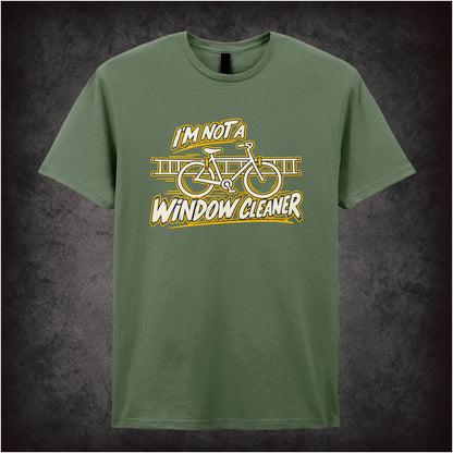 “Roy Trenneman ‘I’m not a window cleaner’ T-shirt in military green from The IT Crowd”