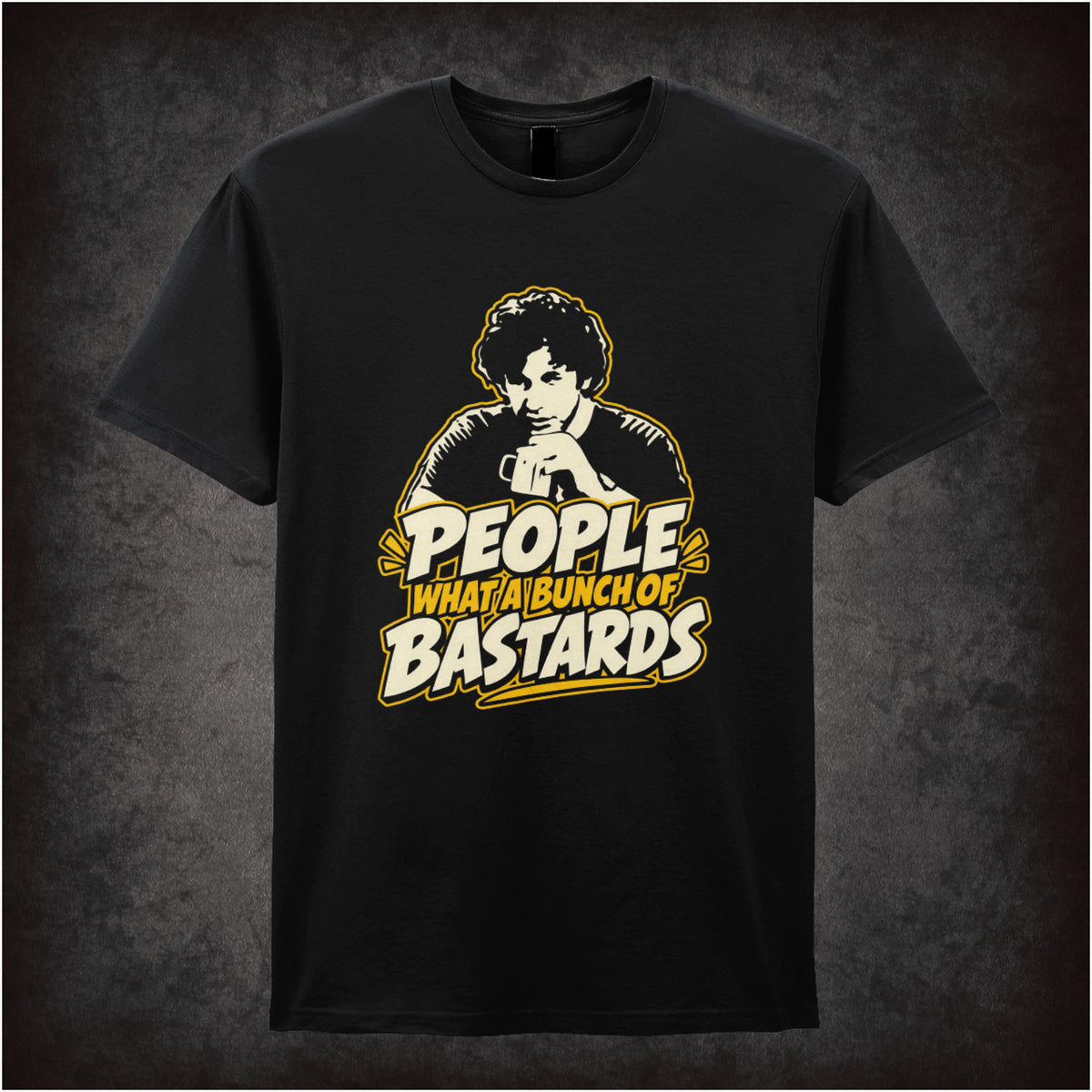 “Roy ‘People… what a bunch of bastards’ T-shirt in black from The IT Crowd”
