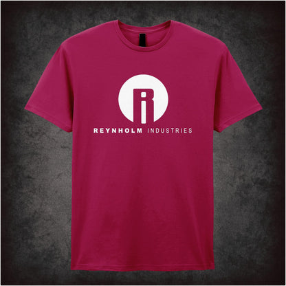 “‘Reynholm Industries’ T-shirt in cardinal red from The IT Crowd”