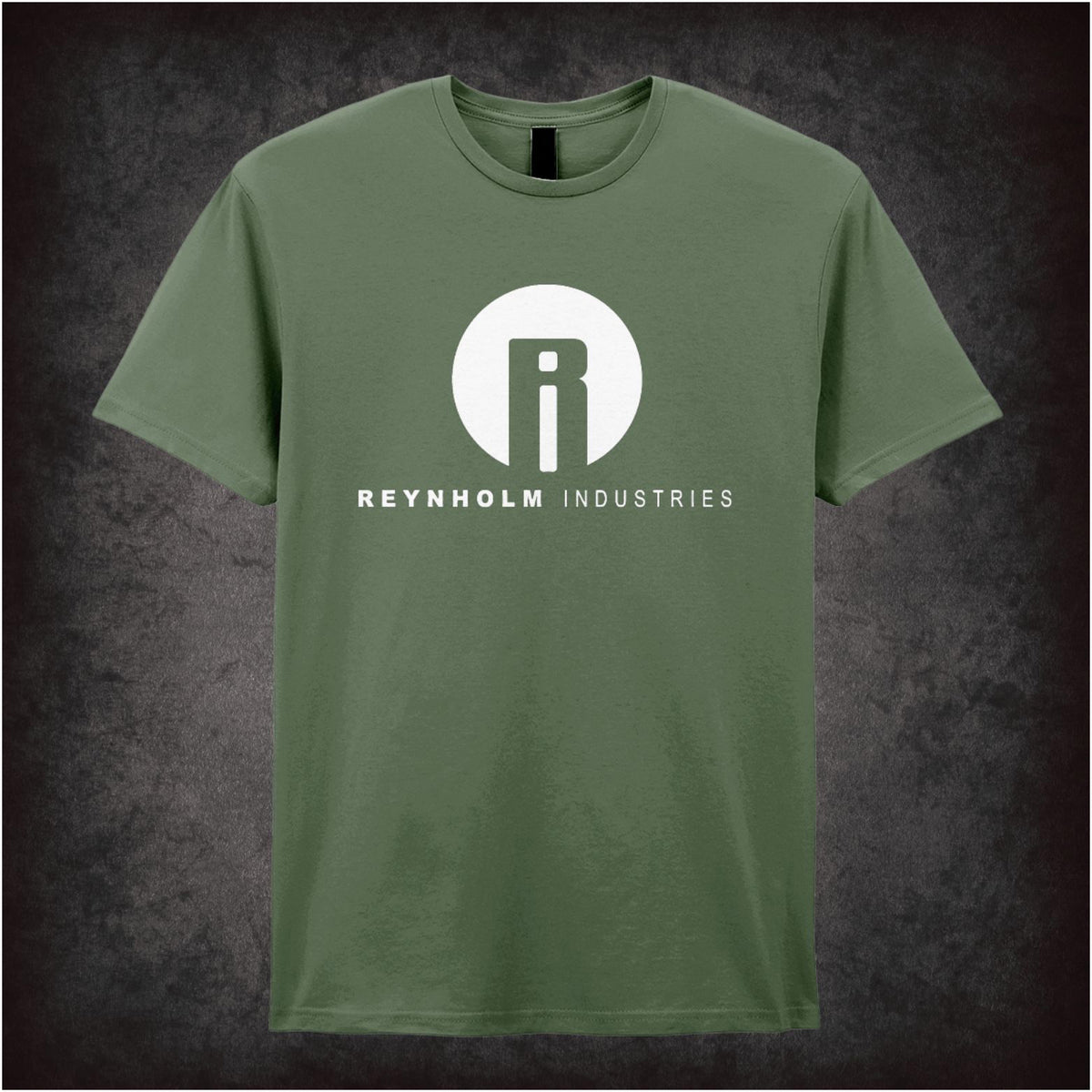 “‘Reynholm Industries’ T-shirt in military green from The IT Crowd”