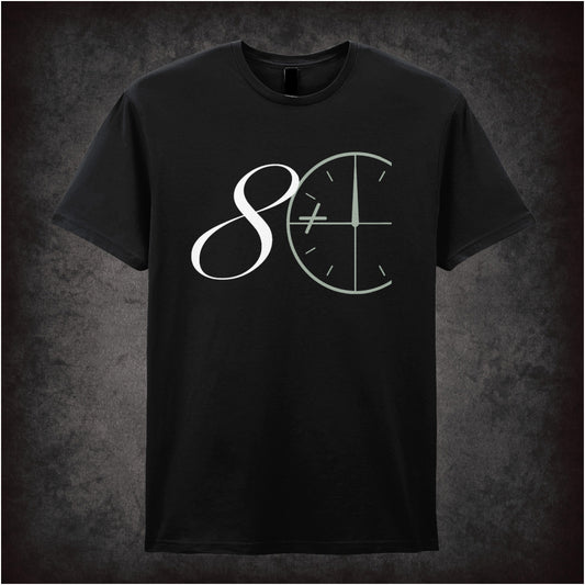 “‘8+ Club’ T-shirt in black from The IT Crowd”
