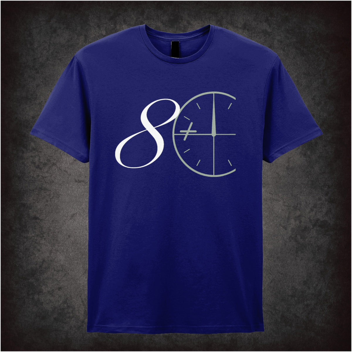 “‘8+ Club’ T-shirt in navy from The IT Crowd”