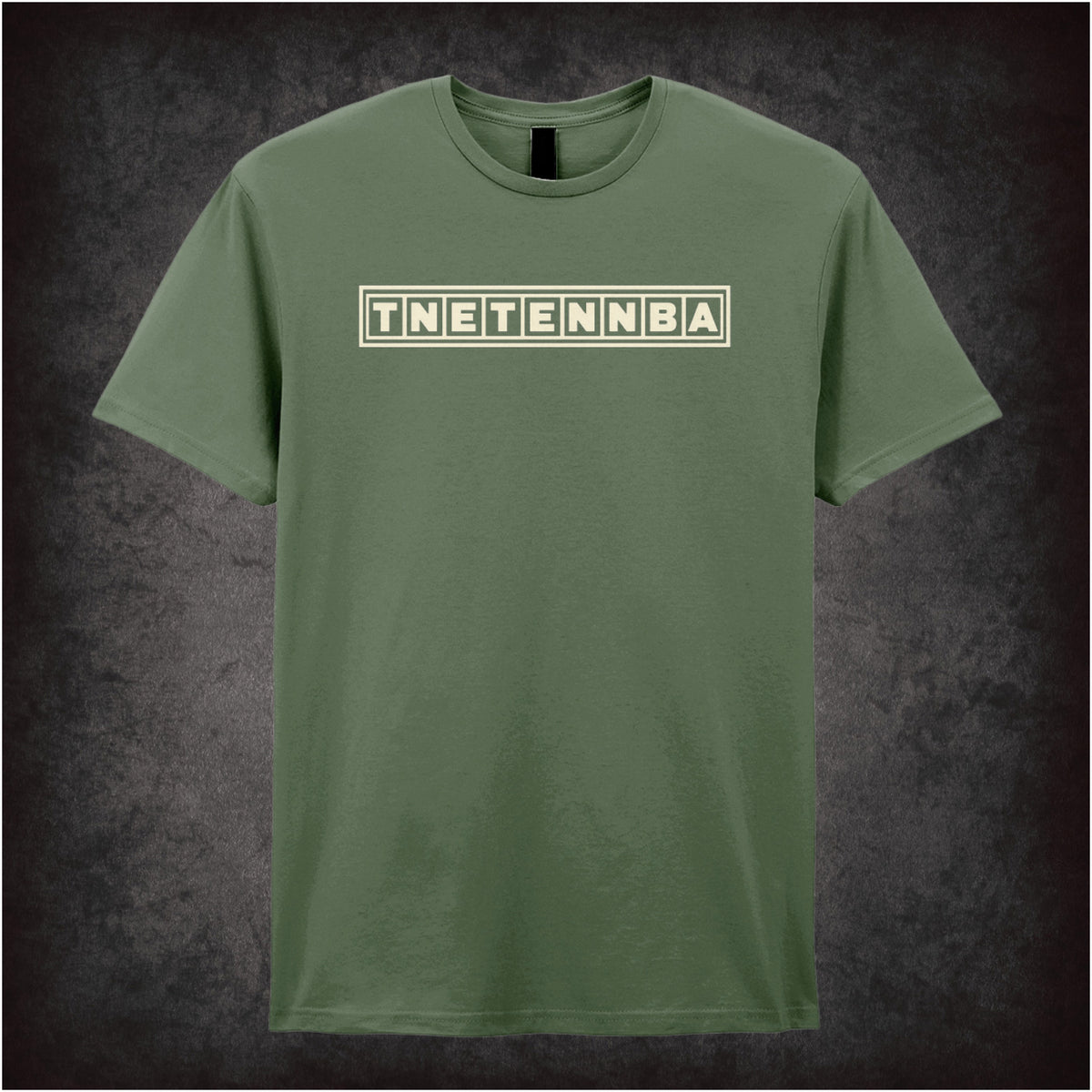 “‘TNETENNBA’ T-shirt in military green  from The IT Crowd”
