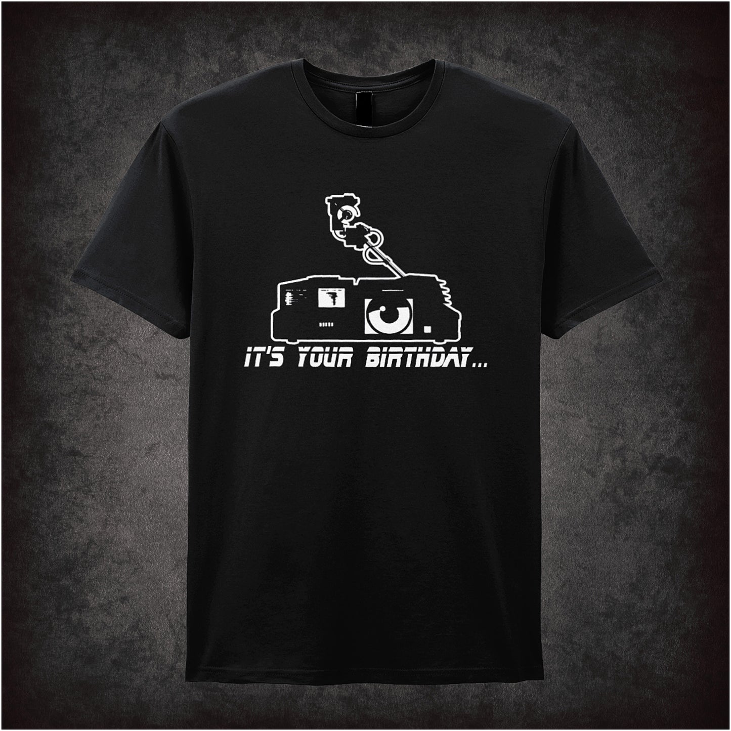 Voight Kampff It's Your Birthday black unisex t-shirt inspired by Blade Runner movie soft style sci-fi fan apparel