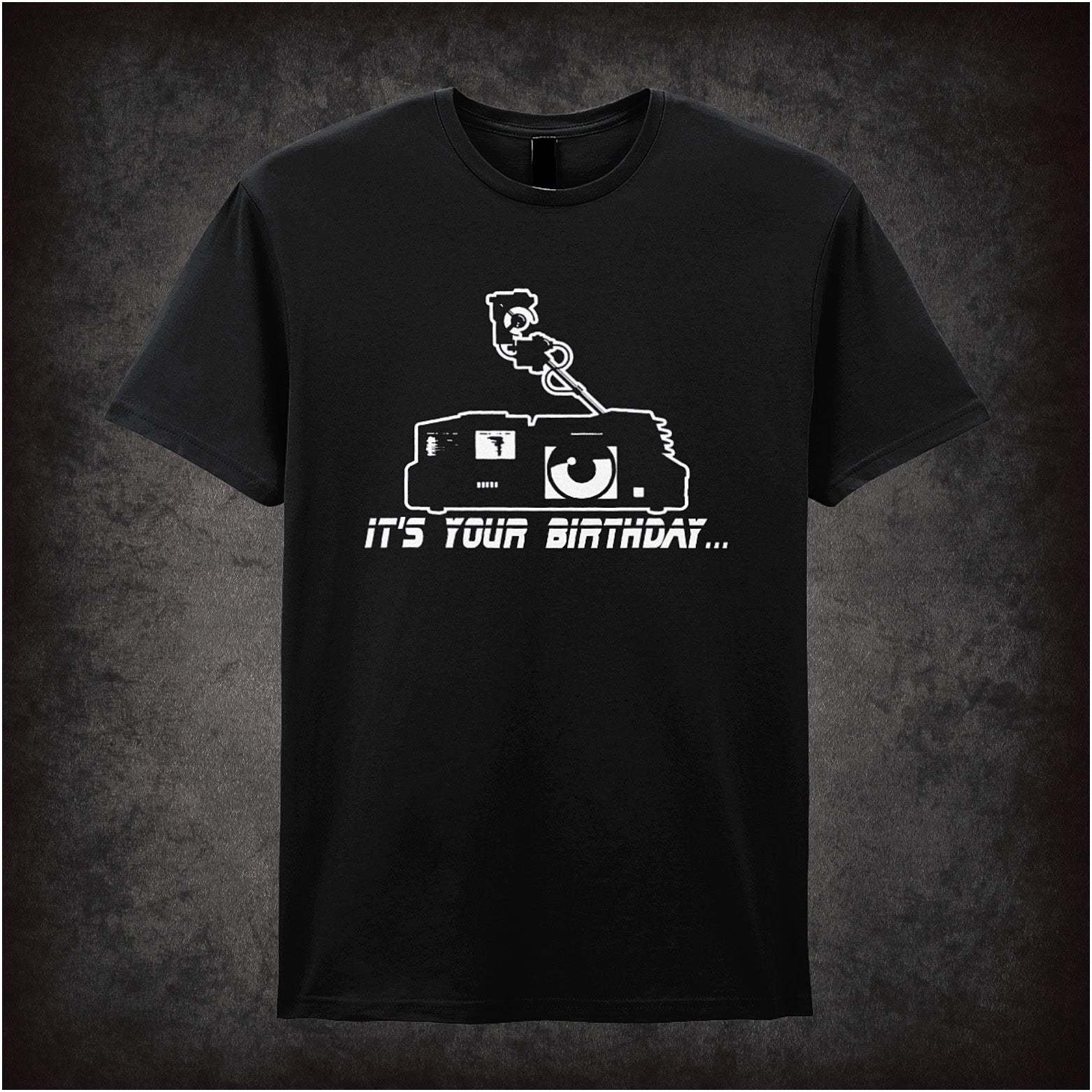 Voight Kampff It's Your Birthday black unisex t-shirt inspired by Blade Runner movie soft style sci-fi fan apparel