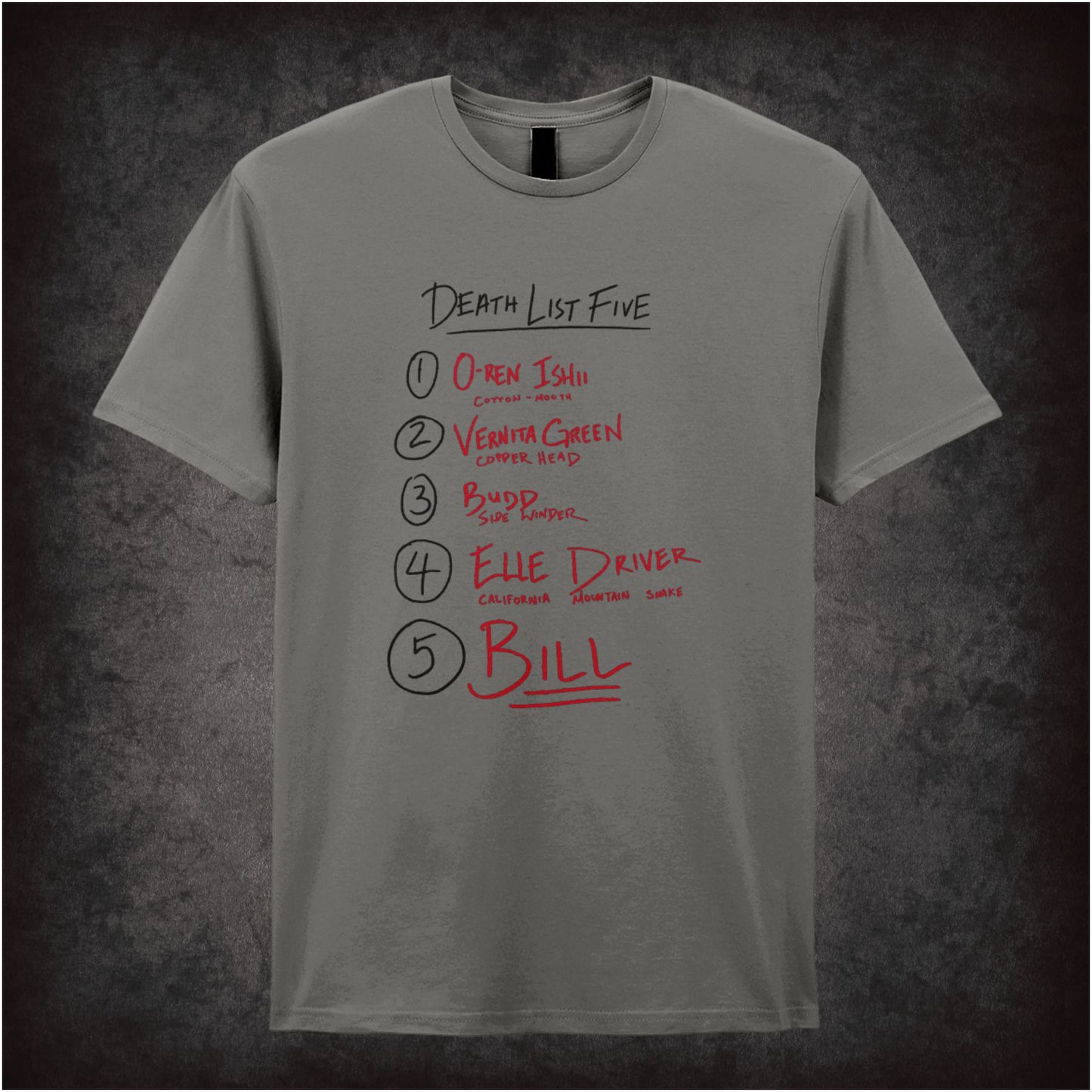 Death List Five – Softstyle Unisex Graphic T-Shirt
