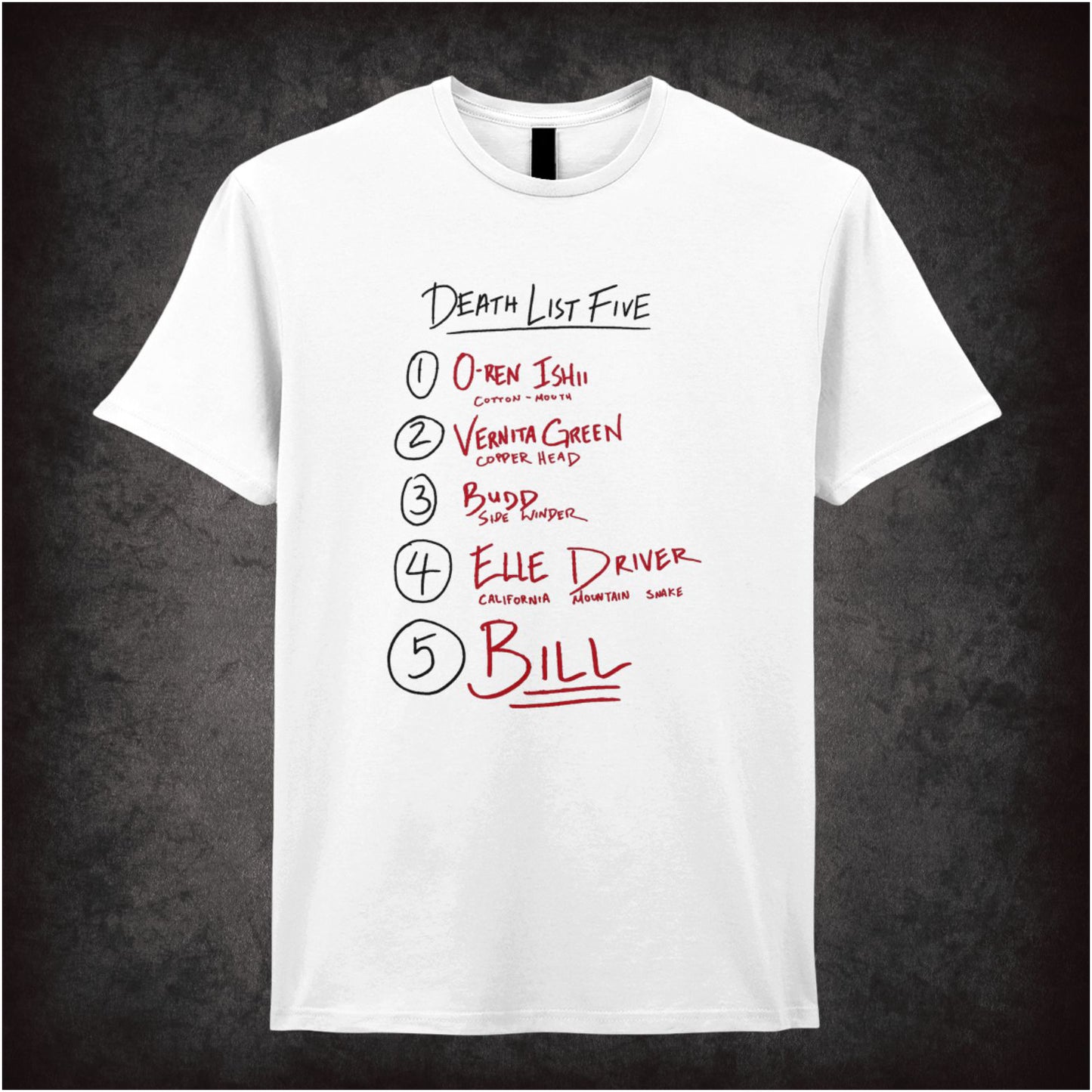 Death List Five – Softstyle Unisex Graphic T-Shirt