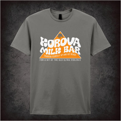Korova Milk Bar ‘ultra-violence’ slogan T-shirt from A Clockwork Orange