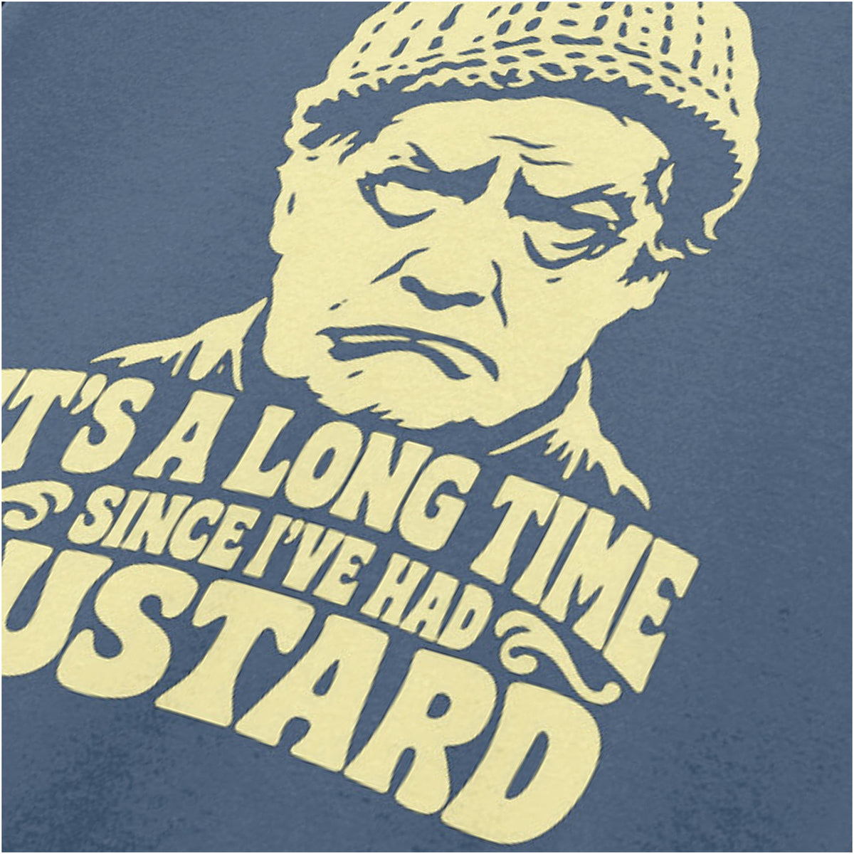 “Compo ‘It’s a long time since I’ve had custard’ T-shirt in indigo from Last of the Summer Wine”