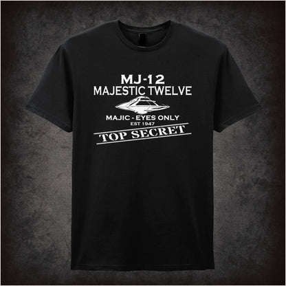 MJ-12 Majestic Twelve – Cult UFO Conspiracy Graphic T-Shirt
